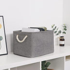 HNZIGE Shelf Baskets for Storage(3 Pack) Storage Bins Fabric Storage Baskets for Shelves,Baskets Set for Organizing Clothes,N