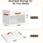 Homsorout Large Storage Bins with Lids - 4 Pack Foldable Decorative Organizers with Clear Windows & Handles, Cube Storage Org