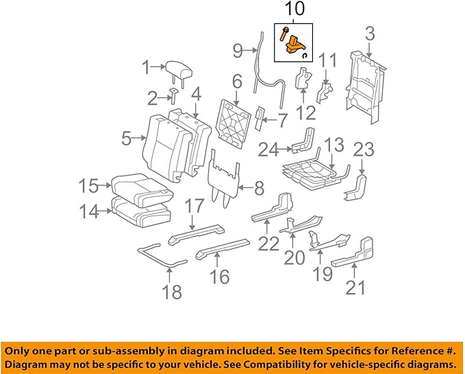 TOYOTA 72057-0E010-E0 Seat Lock Control Lever Sub Assembly
