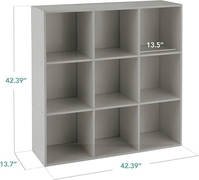Best Choice Products Kids Bookcase 9-Cube Storage Organizer, 13.5in Shelf Opening, Bookshelf, Toy Storage, Customizable w/ 3 