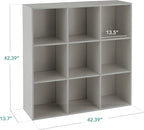Best Choice Products Kids Bookcase 9-Cube Storage Organizer, 13.5in Shelf Opening, Bookshelf, Toy Storage, Customizable w/ 3 