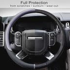 COFIT Breathable Car Steering Wheel Cover 16 inch Auto Universal Leather Wrap Non-Slip Steeringwheel Protector Automotive Int