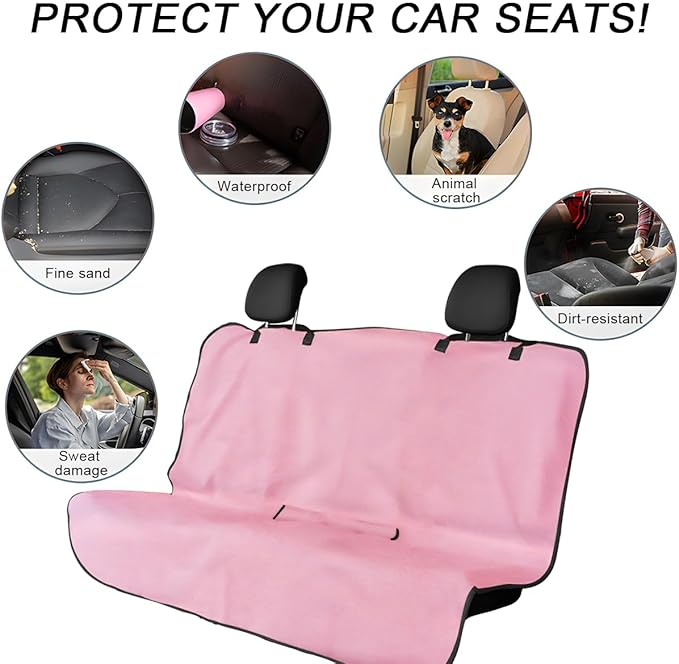 Car Towel Seat Cover, Waterproof Sweating Non-Slip Premium Soft Towel Carseat Protector, Universal Machine Washable Car Truck