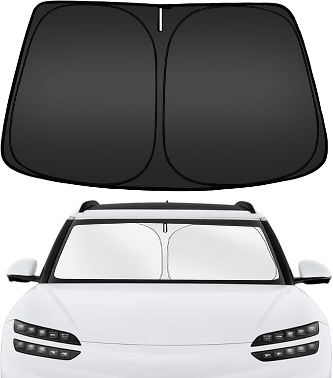 ARISMOTOR Windshield Sun Shade for Genesis GV60 2023-2025 2026, Custom Fit Foldable Front Window Sunshade Sun Visor Protector, Block UV Rays Keep Your Car Cooler