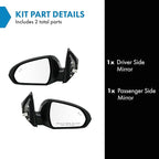 TRQ Driver & Passenger Side Power Heated Memory Mirror Set Paint to Match with Turn Signal Blind Spot Compatible with 2017-20
