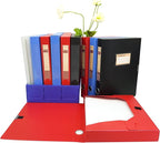 Foldable A4 Document Box with Lid, Pack of 3 Plastic Archive Cases, 31x24x4cm, File Folder Organizer Document Storage File Bo