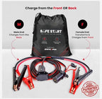 Safe Start Jumper Cable | Heavy Duty Jumper Cables for Trucks, SUV | Self Rescue Car Jump Starter | Quick Connect, Built-in Lights, Portable | Prioritizing Safety | 6 Gauge Wire, 12 Ft.