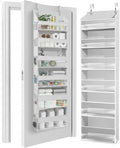 HOMELUX THEORY UPGRADED 6 Tiers Over The Door Organizer Hanging - 100D EXTRA THICK & 50lbs HUGE CAPACITY, 12 Side Mesh Pocket