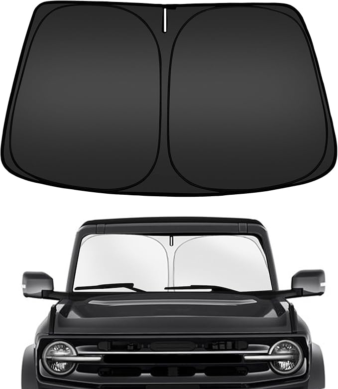ARISMOTOR Windshield Sun Shade for Ford Bronco Sport 2021-2025 2026, Custom Fit Foldable Front Window Sunshade Sun Visor Protector, Block UV Rays Keep Your Car Cooler