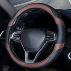 Car Steering Wheel Cover with Durable PU Leather, Universal 19 inch Fit for Car Truck SUV, Breathable Anti Slip Auto Steering Wheel Covers for Men and Women