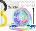 WS2812B Addressable LED Strip 16.4ft 160LEDs/m High Density 5V RGB Individual Lighting 800 ICS Flexible 5mm COB Uniform Light for Bedroom Car Decor | No Controller/Adapter