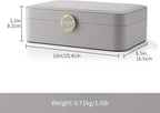 Vlando Jewelry Boxes for Women,2 Layers Jewelry Box with Lock,Birthday Gifts for Women Girls,Jewelry Organizers for Earrings 