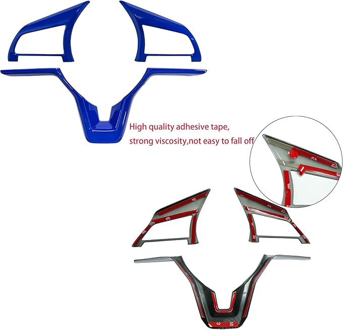 Glossy Blue Steering Wheel Interior Decoration Cover Trim Accessories for Nissan Altima(2019-2024),for Sentra/Versa(2020-2024),for Leaf/Kicks(2018-2024),for Rogue(2017-2020),for Rogue Sport