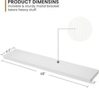Fun Memories Floating Shelves - 9.3 Inch Deep Wall Shelf for Decor & Storage - Wall Mounted Display Shelving with Invisible H