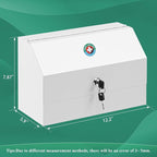 KYODOLED Wall Mount Medicine Lock Box, Drug Cabinet with Key, Large Capacity Secure Steel Prescription, First Aid Kit for Eme