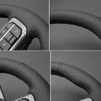 MEWANT Steering Wheel Covers for Ford F-150 2021-2023 / F-150 Lightning 2022-2023 Hand-Stitched F150 Steering Wheel Wrap