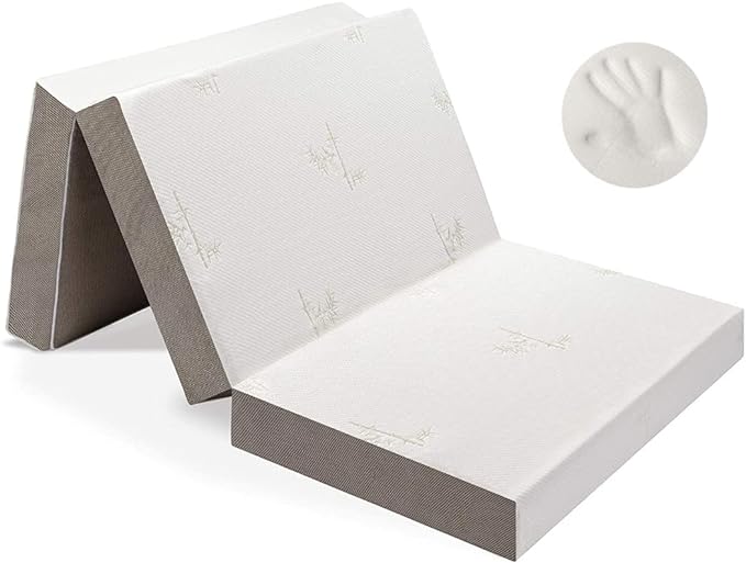 Milliard Trifold Mattress, Twin XL Size, 6 inch, Portable Foldable Mattress with Memory Foam & Washable Cover, Tri-Folding Fl