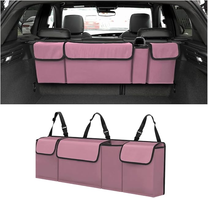BELOMI Car Trunk Organizer, Auto Waterproof Sturdy Backseat Hanging Large Storage Collapsible Cargo Bag with Anti-Slip