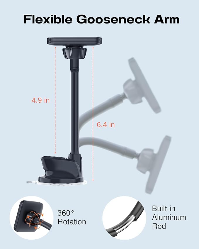 APPS2Car Magnetic Car Phone Holder, Compatible with MagSafe, Magnetic Phone Mount for iPhone 17 16 15 14 13 Series, Universal Magnet Phone Holder for Car