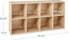 Best Choice Products 8-Cube Storage Organizer, 13.5in Shelf Opening, Bookcase, Display Shelf, Customizable w/ 2 Removable Bac