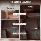 Leather Recoloring Balm - Scratch Repair & Color Restore Kit for Faded Leather, Leather Couch & Car Seats - 10OZ Leather Rest