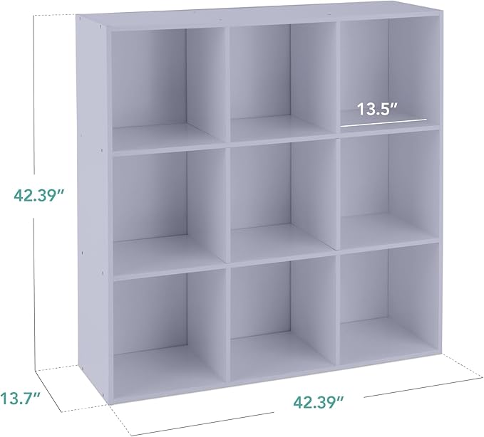 Best Choice Products Kids Bookcase 9-Cube Storage Organizer, 13.5in Shelf Opening, Bookshelf, Toy Storage, Customizable w/ 3 