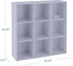 Best Choice Products Kids Bookcase 9-Cube Storage Organizer, 13.5in Shelf Opening, Bookshelf, Toy Storage, Customizable w/ 3 