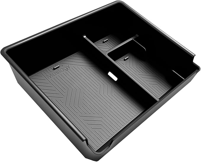 Muslogy Center Console Organizer Compatible with 2025 2026 Toyota 4Runner Accessories Armrest Middle Console Divider Storage Box with Card Slot Tray Divider Insert Organizer ABS Material