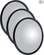 RETRAC 610148 5-Inch Stainless Steel Center-Mount Convex Mirror Head with J-Bracket, Universal Driver or Passenger Side (Pack of 3)