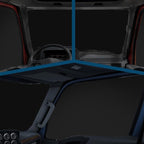 Side Window Sun Shade for International Lonestar LT MV Series 2018-2026, Custom Fit 210T Reflective Sunshade for Semi Truck, 6-Layer Heat Insulation Privacy Protector,2PCS