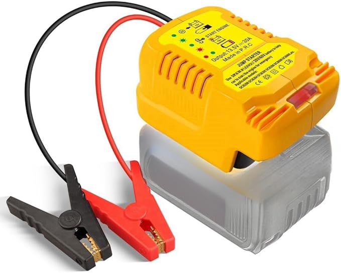 Jumper Cables with Adapter for DeWalt 20V Battery Jump Car Starter,12V Portable Car Starter,with 11AWG Jump kit Cable for Automotive Booster Cable Adapter(Battery not Included)