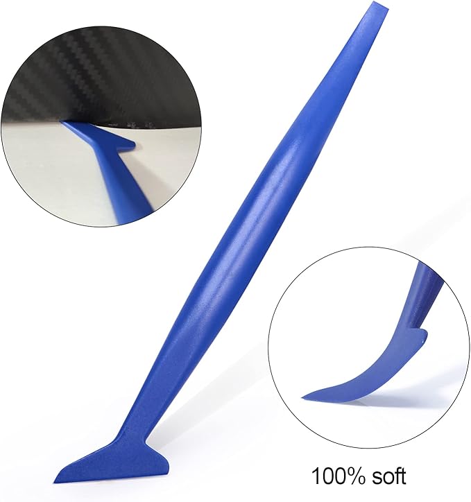 FOSHIO Bulldozer Squeegee Window Tint Kit, Car Squeegee for Windshields, Back Window, Felt Squeegee & 2 Felt Tape, Utility Knife & 10PCS Blades, 2 Micro Squeegee & Corner Squeegee Vinyl Wrap Tools
