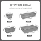 Kitchen Desk Drawer Organizers Storage for Office, Small Acrylic Vanity Trays Makeup Organizer for Drawer Bathroom Plastic Ma