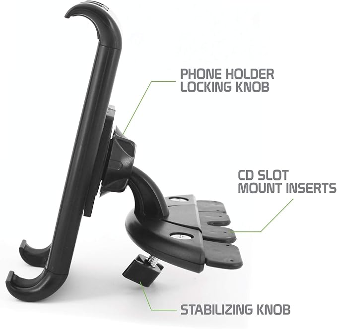Cellet Car CD Slot Tablet Holder Mount, and Smartphones Compatible for iPad, Air, Pro, mini, Galaxy Tab, Kindle Fire, Surface, Nintendo Switch, Chromebook, iPhone, Samsung Galaxy, Moto, Google Pixel
