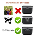Custom Text Car Trash Can with Lid,Leakproof Auto Garbage Bin & Storage Organizer, Waterproof Car Trash Bag Holder with PU Leather Top for Back of Seat/Door