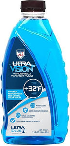 ULTRA 1PLUS Windshield Washer Fluid - Advanced Formula for Car Windshield Wiper Fluid Crystal-Clear Vision in Weather Conditi