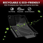 LASFIT Floor Mats&Trunk Mat&Backrest Mats for Dodge Durango 2016-2026, Fit 2nd Row Bench Seat(7seats), Not for 2nd Row Bucket Seat(6seats/5 Seats), All Weather TPE Custom Fit Cargo Liner, Black