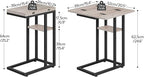 HOOBRO Floating Shelves and C Shaped End Table, Wall Mounted Shelf Set of 2, Foldable End Table with Storage Shelf, Small Sna