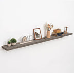72 inch Floating Shelves for Wall, 8" Deep Rustic Reclaimed Barnwood Shelves, Floating Shelf Wall Hanging Shelves with Invisi