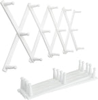 SKOLOO Hat Rack for Wall with 14 Hooks, Pack of 2, Solid Wooden, Modern, Expandable Coat Rack Wall Mount for Coats, Hats, Bag