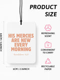 Orange Christian Car Air Freshener 4 Pcs, Girly Pink Bow Floral Religious Hanging Air Freshener for Cars Closet Drawer Books,