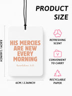Orange Christian Car Air Freshener 4 Pcs, Girly Pink Bow Floral Religious Hanging Air Freshener for Cars Closet Drawer Books,