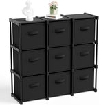 9 Cube Storage Organizer with Shelf Back to School Boxes 11 Inch Toy Storage Bins Closet Organizers Drawers Fabric Dresser fo