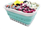 SAMMART 42L (11 gallon) Collapsible Plastic Laundry Basket - Foldable Pop Up Storage Container/Organizer - Space Saving Hampe