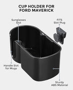 ISSYAUTO FITS Cup Holder Compatible with Ford Maverick 2022 2023 2024 Rear Cup Holder Expander Organizer, Hold 18-32 oz Bottl
