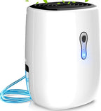 Dehumidifiers for Home 27oz(800ml) Small Auto Shut off Dehumidifiers with Drain Hose,Portable Ultra Quiet Mini Dehumidifier