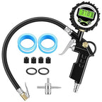 Digital Tire Inflator with Pressure Gauge, 250 PSI Heavy Duty Air Compressor Accessories, 0.1 Display Resolution Air Chuck with Rubber Hose & Quick Connect Coupler for Car, Truck, RV