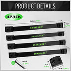 SWANLAKE GARDEN TOOLS 4-Piece 12" Magnetic Tool Holder Storage Organizer, Wall Mount Rack Garage Organization, Magnetic Strip