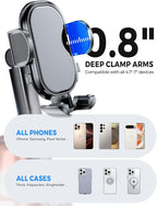 eSamcore Cup Holder Phone Holder, Unobstructed Cup Holder Phone Mount for Your Car Cupholder (2.5"-4") with Flexible C-Shaped