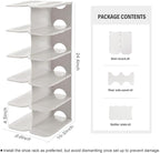 6-Tier Narrow Shoe Rack for Small Entryways, Space-Saving Adjustable Stackable Shelves, Free Standing Shoe Organizer for Clos